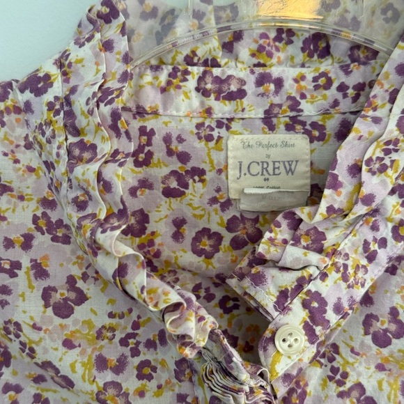 J. Crew Purple Floral Button Down Shirt - Picture 6 of 9
